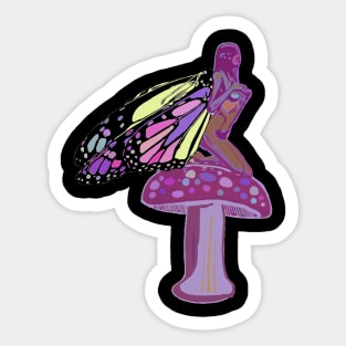 Black Fairy fae of color Sticker